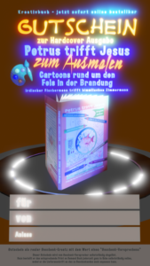 Gutschein zum Kreativbuch zum Ausmalen [ Petrus trifft Jesus als Hardcover Ausgabe ]