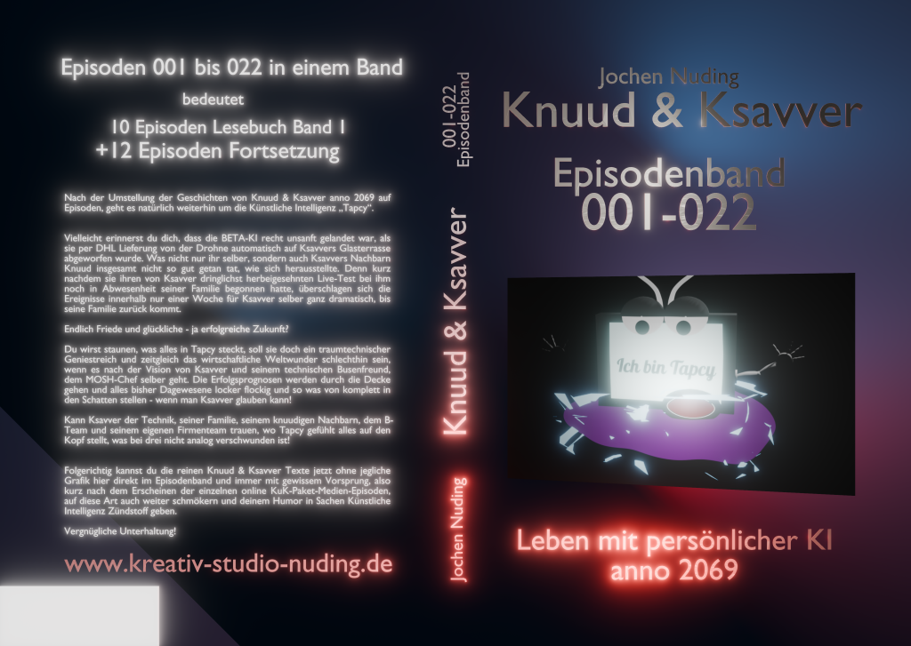 Im Episodenband verewigen - Knuud & Ksavver anno 2069 mit der BETA-KI Tapcy